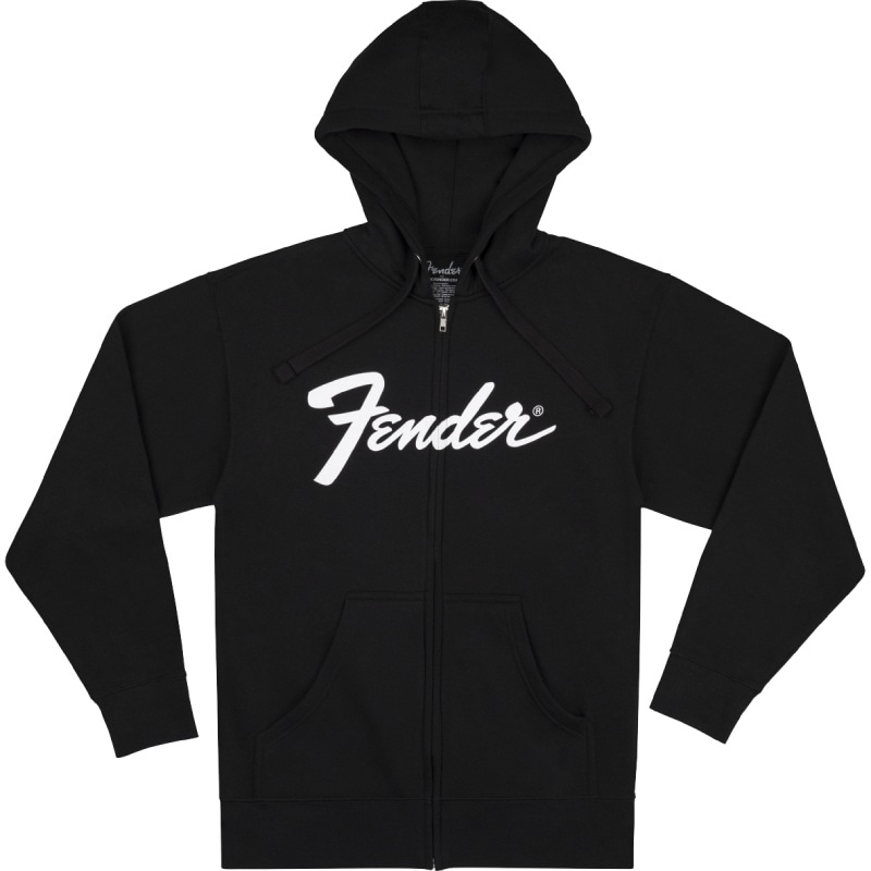 Fender Transition Logo Zip Front Hoodie, Black, XL������ ���åץե���ȥѡ������ҥե��������