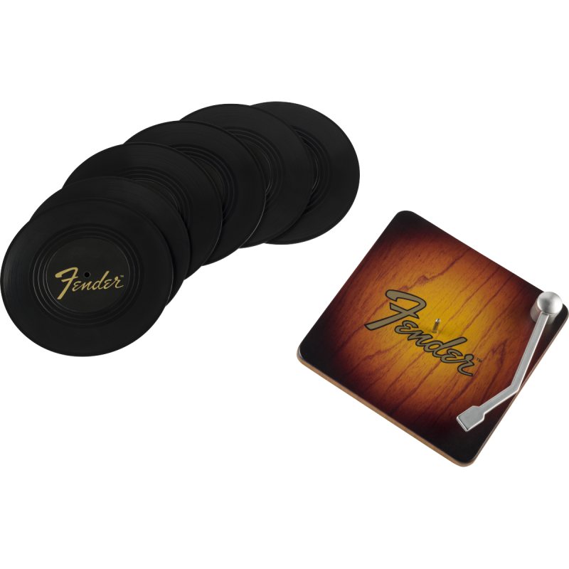 Fender Sunburst Turntable Coaster Set レコード型コースター6枚