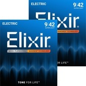 〈2set〉Elixir 12002 NANO WEB ナノウェブ Super Light 009-042 エレキギター弦〈エリクサー〉|Elixir|アコースティックギター弦
