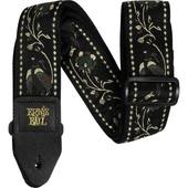 ERNIE BALL 5372 JACQUARD STRAP BLACK PLEASANT PHEASANT ギター/ベースストラップ〈アーニーボール〉|ERNIE BALL|ベース弦
