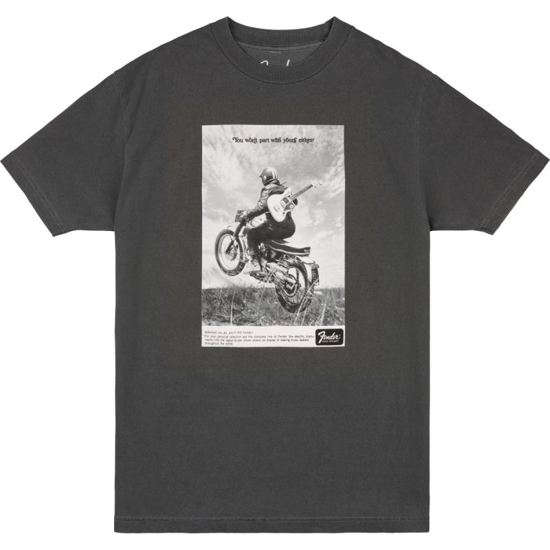 Fender Vintage Ad Biker Tee, Graphite, L������ T����ġҥե���������ե�������
