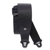 D'Addario 30BAL00 Black Comfort Leather Auto Lock Guitar Strap ギター/ベース用ロックストラップ〈ダダリオ〉|Planet Waves|ス