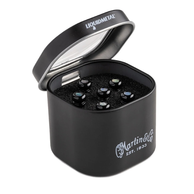 Martin 18APP0015 LUXE Bridge Pins (Gloss Black with Pearl) �֥�å��ԥ�ҥޡ��ƥ����