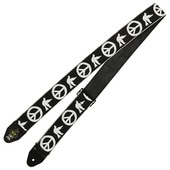 D'Andrea Ace Guitar Straps ACE-6 Black Peace-Dove ギターストラップ〈エース〉|その他・ストラップ|ストラップ