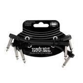 ERNIE BALL 6443 Flex Patch Cables 3  Black 7.6cm 3セットパック パッチケーブル〈アーニーボール〉|その他|シールド・ケーブル