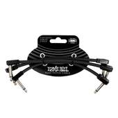 ERNIE BALL 6444 Flex Patch Cables 6  Black 15cm 3セットパック パッチケーブル〈アーニーボール〉|その他|シールド・ケーブル
