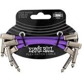 ERNIE BALL 6451 Flex Patch Cables 3  Purple 7.6cm 3セットパック パッチケーブル〈アーニーボール〉|その他|シールド・ケーブル