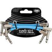 ERNIE BALL 6459 Flex Patch Cables 3  Blue 7.6cm 3セットパック パッチケーブル〈アーニーボール〉|その他|シールド・ケーブル