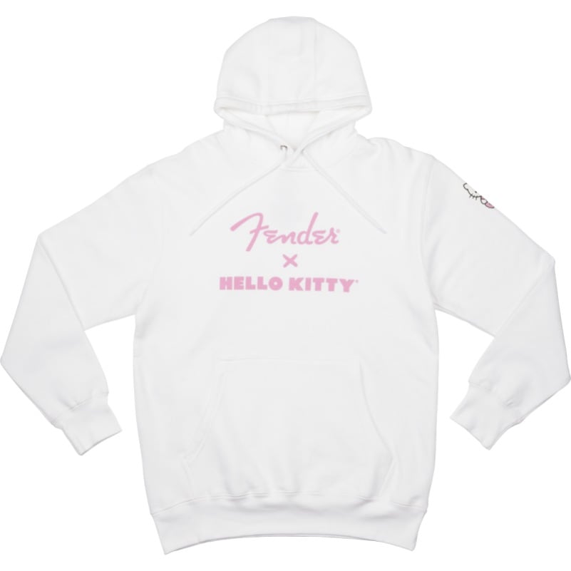 Fender x Hello Kitty White Sleeve Logo Hoodie, XL������ �ϥ������ƥ� �ѡ������ҥե��������
