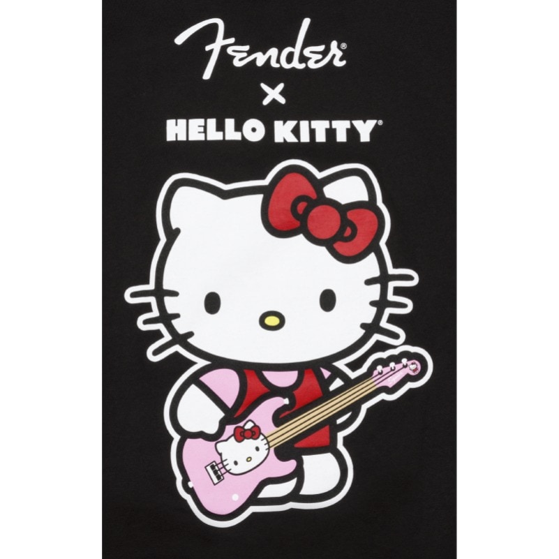 Fender x Hello Kitty Black Front Logo Tee, Sサイズ Tシャツ ハロー