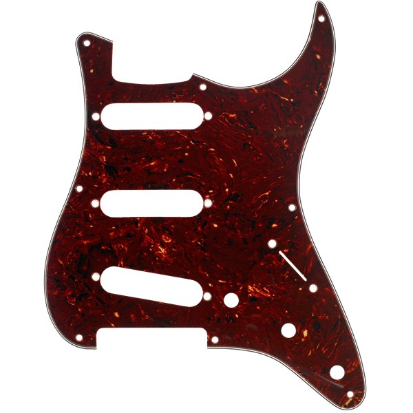 Fender Pickguard, Stratocaster S/S/S, 8-Hole Mount, Tortoise Shell, 4-Ply �ԥå������ɡҥե��������