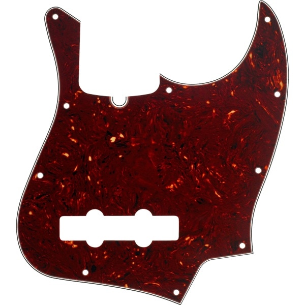 Fender Pickguard, Jazz Bass, 10-Hole Mount (with Truss Rod Notch), Tortoise Shell, 4-Ply �ԥå������ɡҥե��������