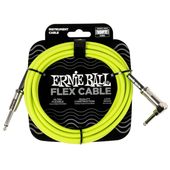 ERNIE BALL 6465 Flex Instrument Cable Straight/Angle 10ft Green ギターケーブル 〈アーニーボール〉|その他|シールド・ケーブル