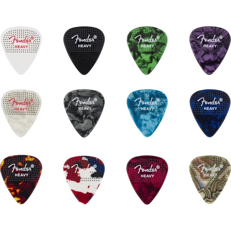 Fender �ԥå� 351 Dotted Celluloid Picks, 12-Pack, Heavy (�ե������)