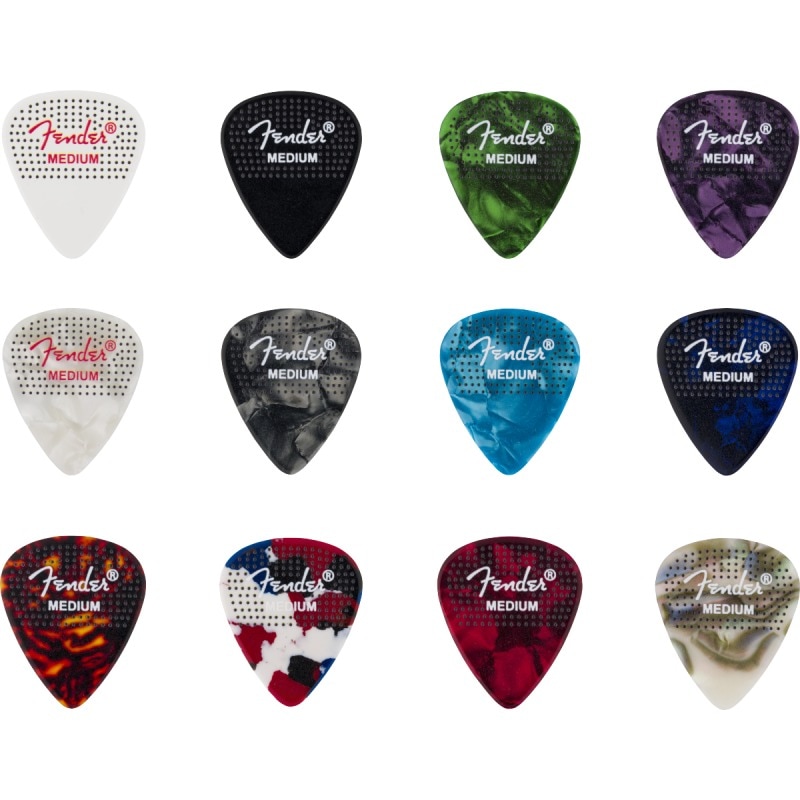 Fender �ԥå� 351 Dotted Celluloid Picks, 12-Pack, Medium (�ե������)