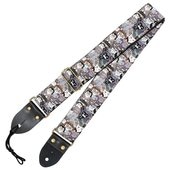 ARIA SPS-2400Cs GY(Gray) ネコ柄 ギター・ベース用ストラップ〈アリア〉|ARIA|ストラップ