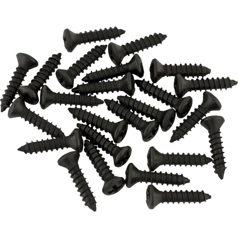 Fender Pickguard/Control Plate Mounting Screws (24) (Black) �ԥå������ɥ�����塼�ҥե��������