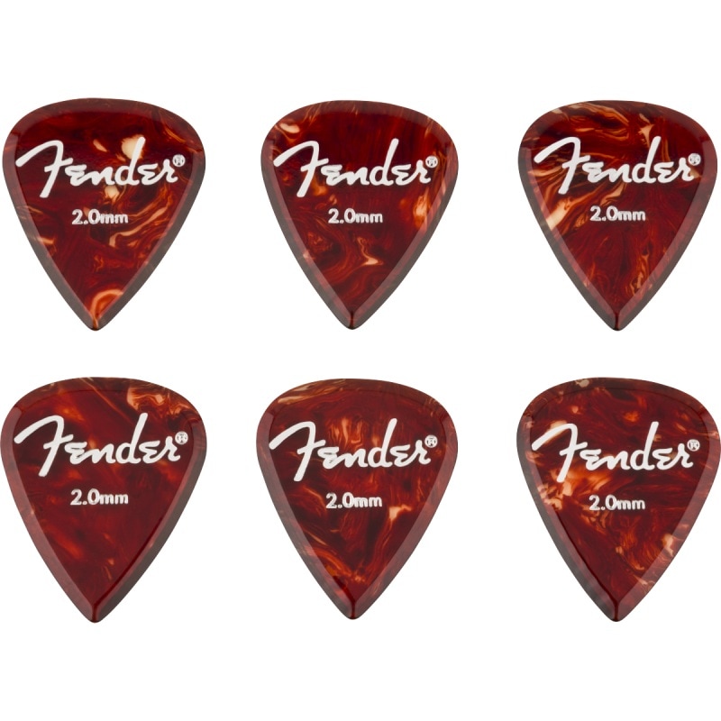 Fender Aero Acrylic Picks, 6-count, 2.0mm �ԥå��ҥե��������