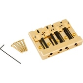 Fender HiMass 4-String Bass Bridge Assembly With Zinc Saddles, Gold〈フェンダー〉|パーツ(ペグ・ブリッチ・ナット他)