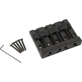 Fender HiMass 4-String Bass Bridge Assembly With Brass Saddles, Black〈フェンダー〉|パーツ(ペグ・ブリッチ・ナット他)