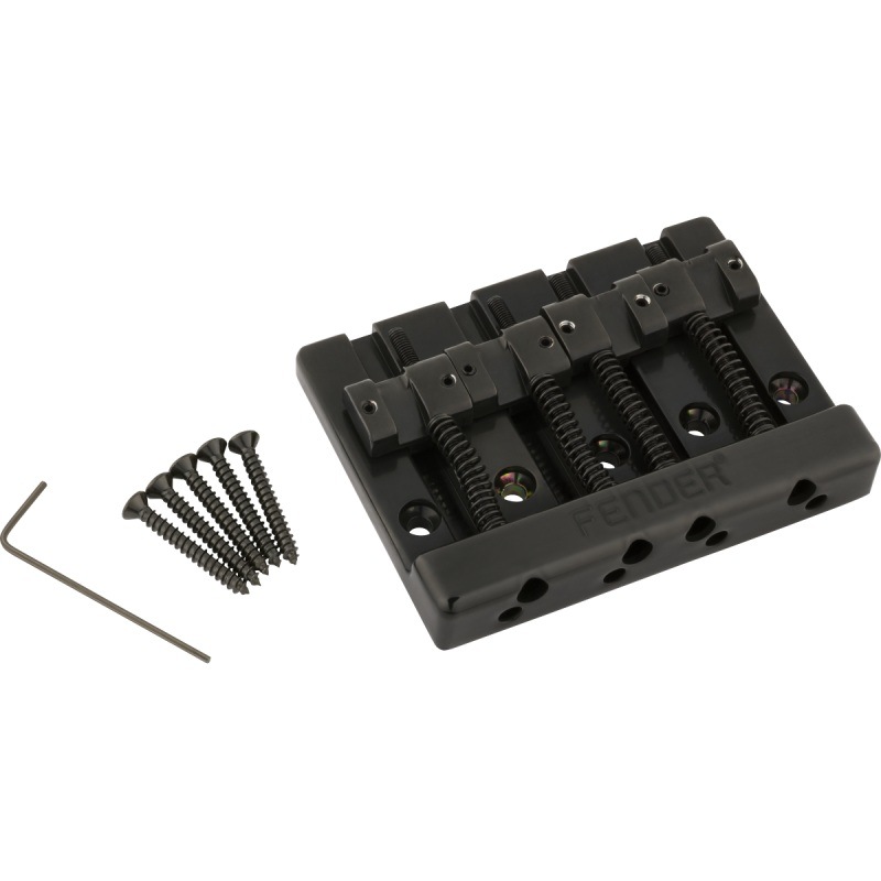 Fender HiMass 4-String Bass Bridge Assembly With Zinc Saddles, Black�ҥե��������