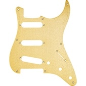 Fender Pickguard, Stratocaster S/S/S, 8-Hole Mount, Gold Anodized Aluminum, 1-Ply �ԥå������� �ե������