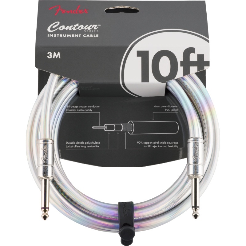 Fender Contour Instrument Cable, Iridescent, 10' 10ft S/S����3m�˥��������١��������֥� �ե������