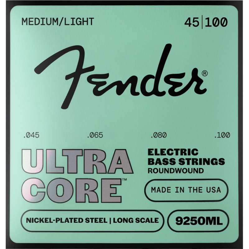 Fender 9250 Ultracore Bass Strings, Nickel Plated Steel, Ball End, 9250ML Gauges .045-.100 �١����� �ե������