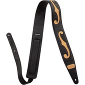Gretsch F-Holes Leather Strap, Black and Tan, 3" ���������ȥ�å� ����å�