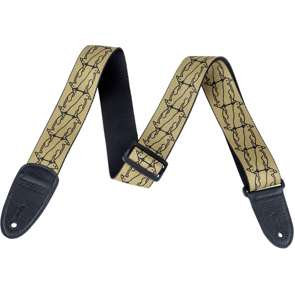 Gretsch Gretsch Alternating Gold Penguins Strap, Black ���������ȥ�å� ����å�
