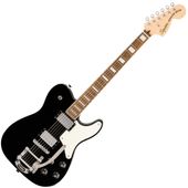 Squier by Fender Paranormal Troublemaker Telecaster Deluxe Bigsby���, Laurel Fingerboard, Parchment Pickguard, Black �����磻�� �ե������