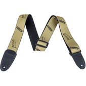 Gretsch Gold Penguins Strap, Black ���������ȥ�å� ����å�