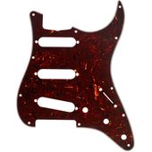 Fender Pickguard, Stratocaster S/S/S, (with Truss Rod Notch), 11-Hole Vintage Mount, Brown Tortoise Shell, 4-Ply �ԥå������� �ե������