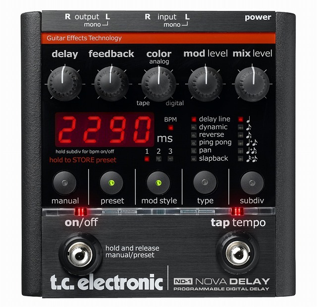 TC ELECTRONIC ティーシーエレクトロニック Nova Delay TC Electronic/Nova Delay【ティーシーエレクトロニック】 | Effectors
