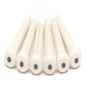 TUSQ/White bridge pins with 2mm black dot PP-1122-00�ҥ������ӡڥ֥�å��ԥ��