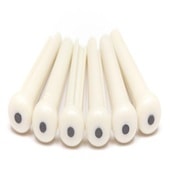 TUSQ/White bridge pins with 2mm black dot PP-1122-00〈タスク〉【ブリッジピン】|graphtech ブリッジピン|パーツ(ペグ・ブリッチ・ナット他)