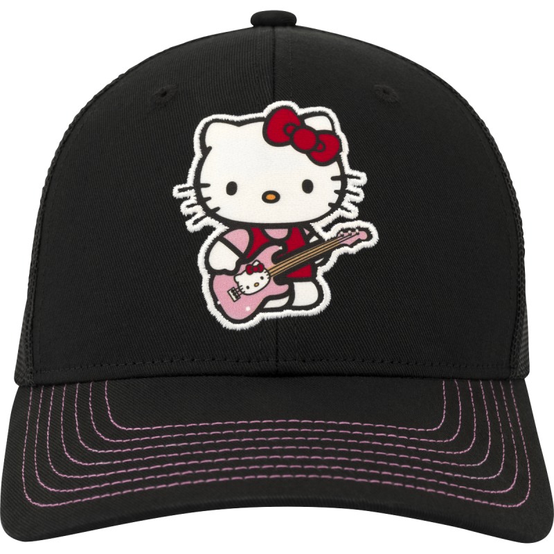 Fender x Hello Kitty Black Logo Hat, One Size Fits Most �ϥ������ƥ� ����åסҥե��������