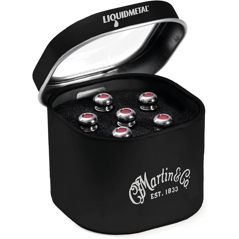 Martin 18APP0007 リキッドメタルブリッジピン クローム/レッドドット