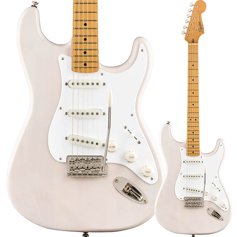Squier by Fender Classic Vibe '50s Stratocaster, Maple Fingerboard, White Blonde�ڥ����磻�� �ե���������ȥ�ȥ��㥹������