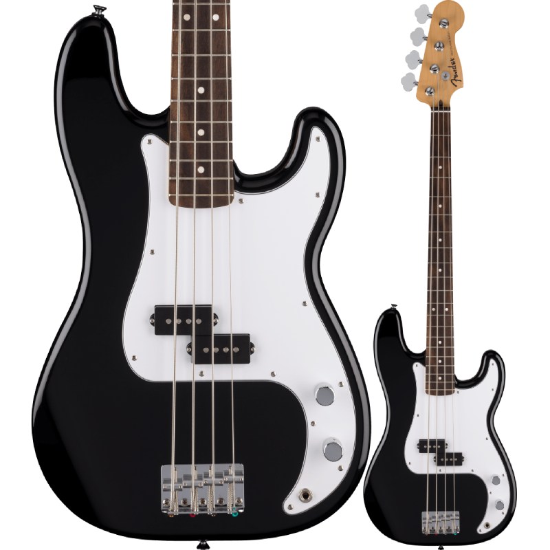 Fender Standard Precision Bass, Laurel Fingerboard, White Pickguard, Black�ҥե������/�ץ쥷�����١�����