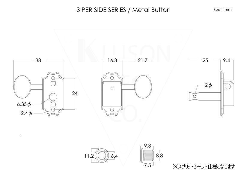KLUSON/�ڥ� 3per side/MB/Ni/SS�ڥ��롼�����