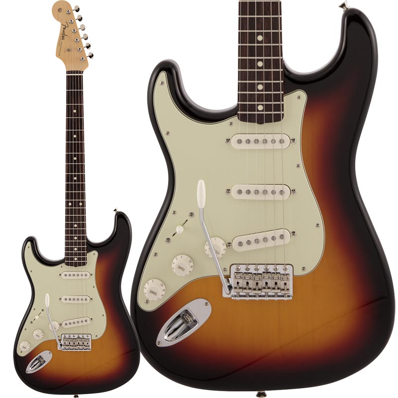 Fender Made in Japan Traditional 60s Stratocaster, Left-Handed, Rosewood Fingerboard, 3-Color Sunburst�ڥե����������ѥ󥹥ȥ�ȥ��㥹������