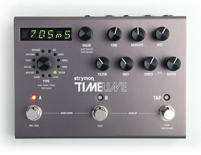 strymon TIMELINE DELAY unit with MIDI Preset プログラム搭載 