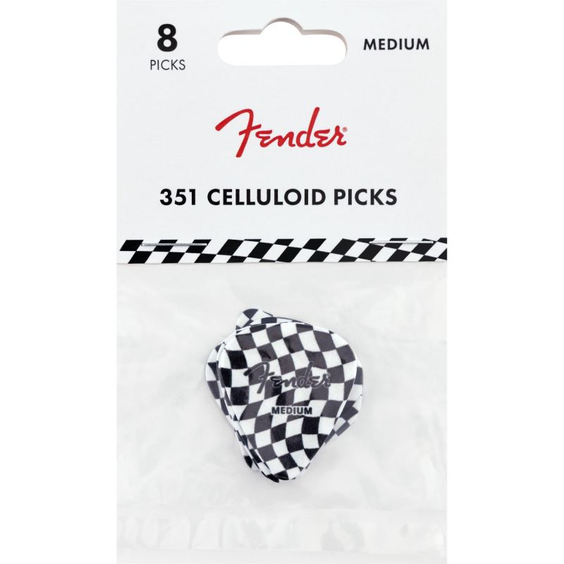 Fender 351 Celluloid Picks, Checkerboard, (8) �ԥå�  (�ե������)