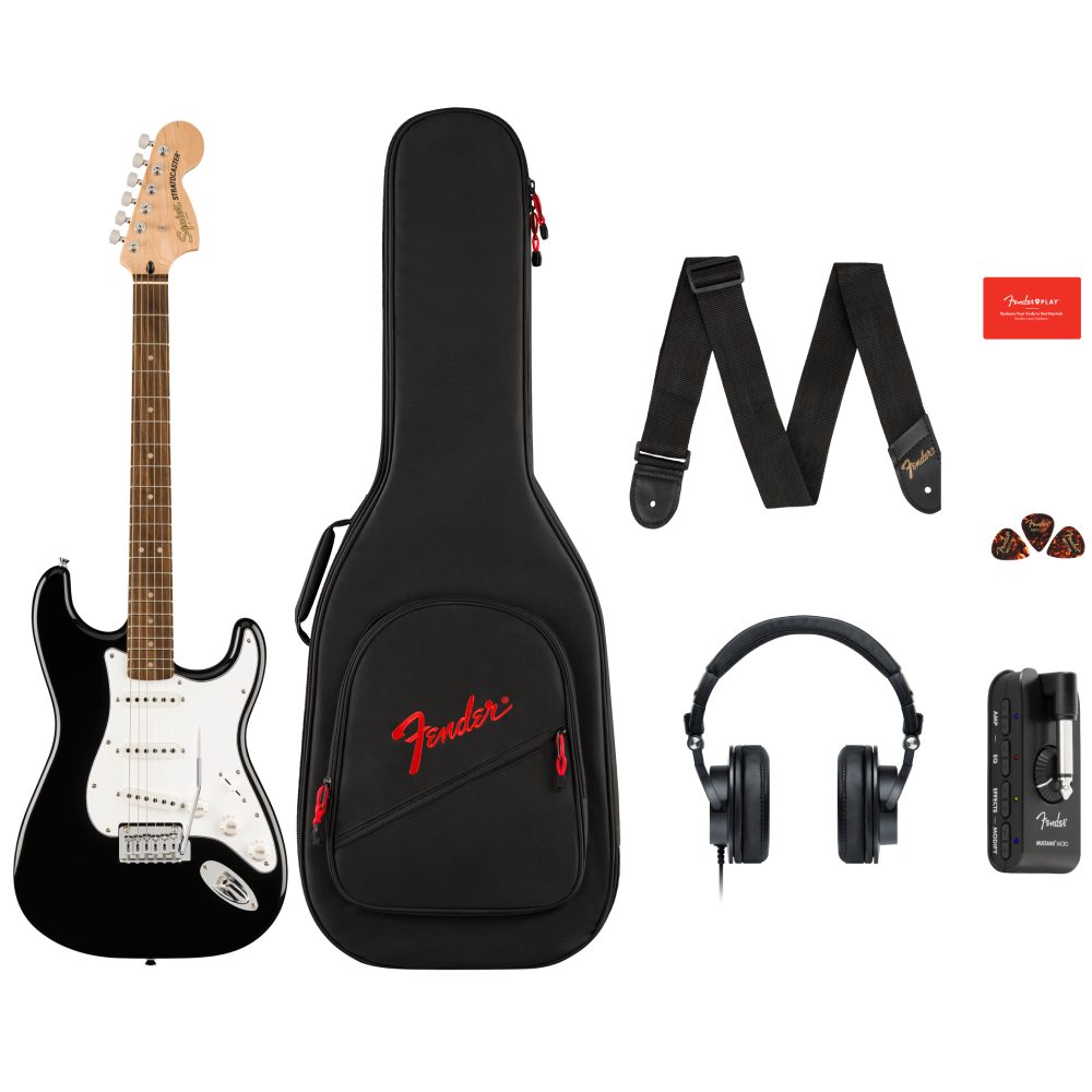 Fender Squier Affinity Series Stratocaster Mustang Micro Pack Black 쥭åȡҥե 磻䡼