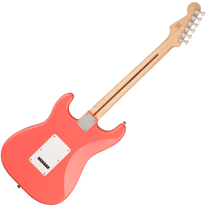 Squier by Fender Squier Sonic Stratocaster HSS, Maple Fingerboard, White Pickguard, Tahitian Coral�ҥ����磻�� �ե��������