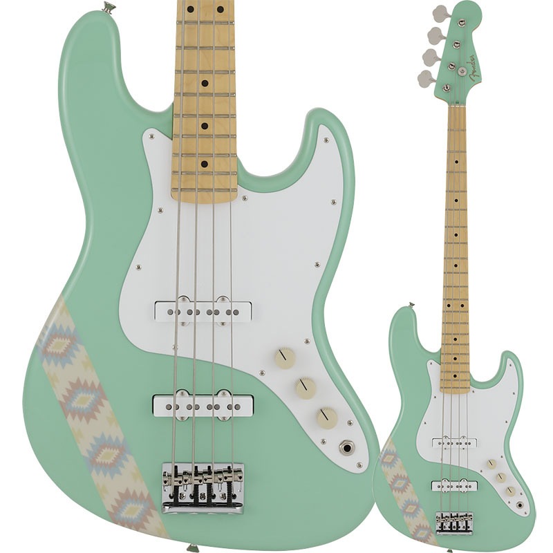 Fender Made in Japan Silent Siren Jazz Bass, Maple Fingerboard, Surf Greenڥեѥ󤢤ˤǥ른㥺١