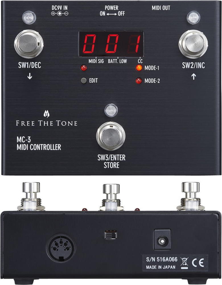 Free The Tone MC-3 MIDI CONTROLLER ミディ コントローラー〈フリーザ 