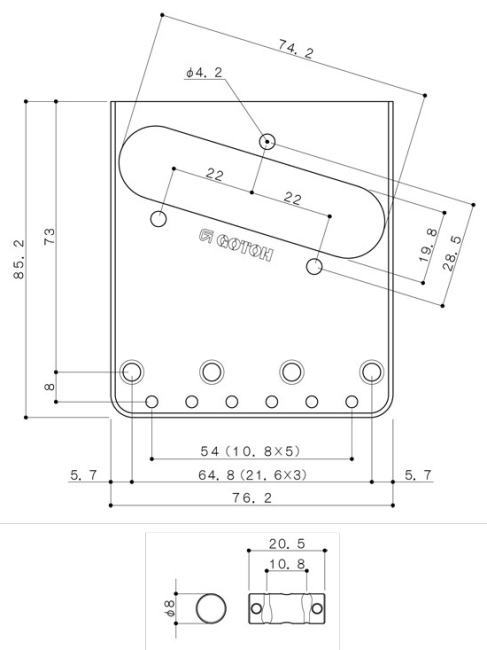 GOTOH Guitar Bridge "In-Tune" Titanium Saddle ��� Ti-TC1 Gold�ҥ��ȡ���