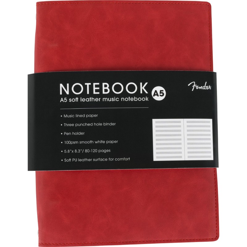 Fender Vegan Leather Music Note Book, Dakota Red �Ρ��ȥ֥å��ҥե��������
